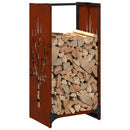 vidaXL tűzifa állvány 40x30x80 cm időjárásálló acélból