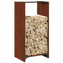 vidaXL tűzifa állvány 40x30x80 cm időjárásálló acélból