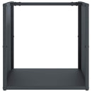 vidaXL antracitszürke hidegen hengerelt acél tűzifatároló 40x40x40 cm