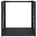 vidaXL fekete hidegen hengerelt acél tűzifatároló 40x40x40 cm