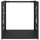 vidaXL fekete hidegen hengerelt acél tűzifatároló 40x40x40 cm