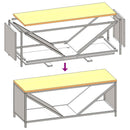 vidaXL fekete tűzifa állvány fa tetővel 100,5x35,5x40 cm