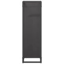 vidaXL fekete hidegen hengerelt acél tűzifatároló 25x25x80 cm