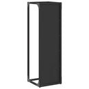 vidaXL fekete hidegen hengerelt acél tűzifatároló 25x25x80 cm