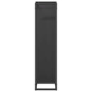 vidaXL fekete hidegen hengerelt acél tűzifatároló 25x25x100 cm