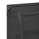 vidaXL fekete hidegen hengerelt acél tűzifatároló 25x25x100 cm