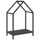 vidaXL fekete hidegen hengerelt acél tűzifatároló 40x25x60 cm