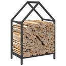 vidaXL fekete hidegen hengerelt acél tűzifatároló 40x25x60 cm