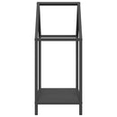 vidaXL fekete hidegen hengerelt acél tűzifatároló 40x25x60 cm