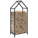 vidaXL fekete hidegen hengerelt acél tűzifatároló 40x25x90 cm