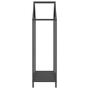 vidaXL fekete hidegen hengerelt acél tűzifatároló 40x25x90 cm