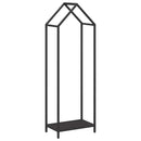 vidaXL fekete hidegen hengerelt acél tűzifatároló 40x25x120 cm