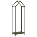 vidaXL olívazöld hidegen hengerelt acél tűzifatároló 40x25x120 cm