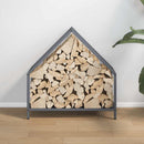 vidaXL antracitszürke hidegen hengerelt acél tűzifatároló 60x25x60 cm