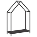 vidaXL fekete hidegen hengerelt acél tűzifatároló 60x25x90 cm