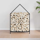 vidaXL fekete hidegen hengerelt acél tűzifatároló 60x25x90 cm