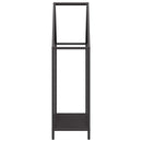 vidaXL fekete hidegen hengerelt acél tűzifatároló 60x25x90 cm