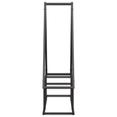 vidaXL fekete hidegen hengerelt acél tűzifatároló 80x25x90 cm