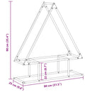 vidaXL fekete hidegen hengerelt acél tűzifatároló 80x25x90 cm