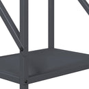 vidaXL antracitszürke hidegen hengerelt acél tűzifatároló 34x25x100 cm