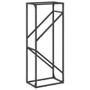vidaXL fekete hidegen hengerelt acél tűzifatároló 40x25x100 cm
