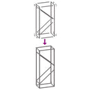 vidaXL fekete hidegen hengerelt acél tűzifatároló 40x25x100 cm
