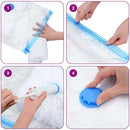 vidaXL Tárolótáskák Falra szerelhető 50 pcs Átlátszó és Kék 70 x 50 cm