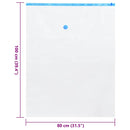 vidaXL Tárolótáskák tárolóval 50 pcs Átlátszó és Kék 100 x 80 cm