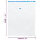 vidaXL Tárolótáskák tárolóval 50 pcs Átlátszó és Kék 130 x 100 cm