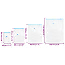vidaXL Tárolótáskák tárolóval 15 pcs Átlátszó és Kék 130 x 100 cm
