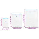 vidaXL Tárolótáskák tárolóval 10 pcs Átlátszó és Kék 130 x 100 cm
