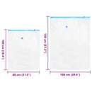 vidaXL Tárolótáskák tárolóval 5 pcs Átlátszó és Kék 130 x 100 cm