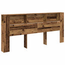 vidaXL Fejhajtó szekrény Öreg fa 220 x 18,5 x 102,5 cm Faanyag