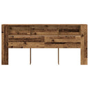 vidaXL Fejhajtó szekrény Öreg fa 220 x 18,5 x 102,5 cm Faanyag