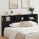 vidaXL Fejhajtó szekrény Fekete tölgy 220 x 18,5 x 102,5 cm Faanyag