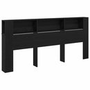 vidaXL Fejhajtó szekrény Fekete tölgy 220 x 18,5 x 102,5 cm Faanyag