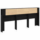 vidaXL Fejhajtó szekrény Fekete tölgy 220 x 18,5 x 102,5 cm Faanyag