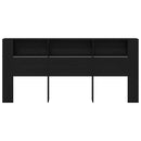vidaXL Fejhajtó szekrény Fekete tölgy 220 x 18,5 x 102,5 cm Faanyag