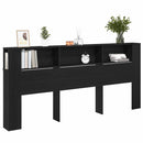 vidaXL Fejhajtó szekrény Fekete tölgy 220 x 18,5 x 102,5 cm Faanyag