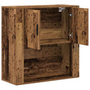 vidaXL Fali Szekrény polcokkal ajtóval Öreg fa 80 x 33 x 80 cm Faanyag