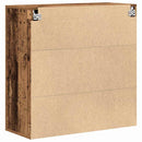 vidaXL Fali Szekrény polcokkal ajtóval Öreg fa 80 x 33 x 80 cm Faanyag