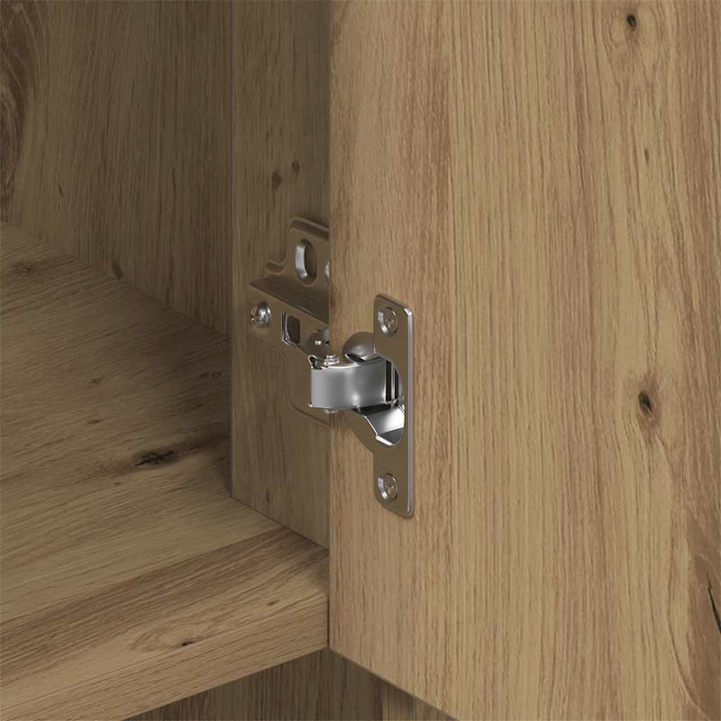 vidaXL Fali Szekrény polcokkal kézműves tölgy 80 x 33 x 80 cm Faanyag