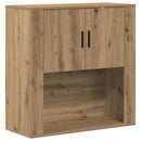 vidaXL Fali Szekrény polcokkal kézműves tölgy 80 x 33 x 80 cm Faanyag