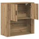 vidaXL Fali Szekrény polcokkal kézműves tölgy 80 x 33 x 80 cm Faanyag