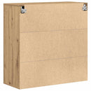 vidaXL Fali Szekrény polcokkal kézműves tölgy 80 x 33 x 80 cm Faanyag