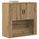 vidaXL Fali Szekrény polcokkal kézműves tölgy 80 x 33 x 80 cm Faanyag