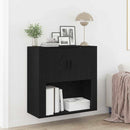 vidaXL Fali Szekrény polcokkal Musta tammi 80 x 33 x 80 cm Faanyag