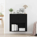 vidaXL Fali Szekrény polcokkal Musta tammi 80 x 33 x 80 cm Faanyag