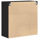 vidaXL Fali Szekrény polcokkal Musta tammi 80 x 33 x 80 cm Faanyag