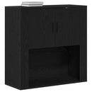 vidaXL Fali Szekrény polcokkal Musta tammi 80 x 33 x 80 cm Faanyag